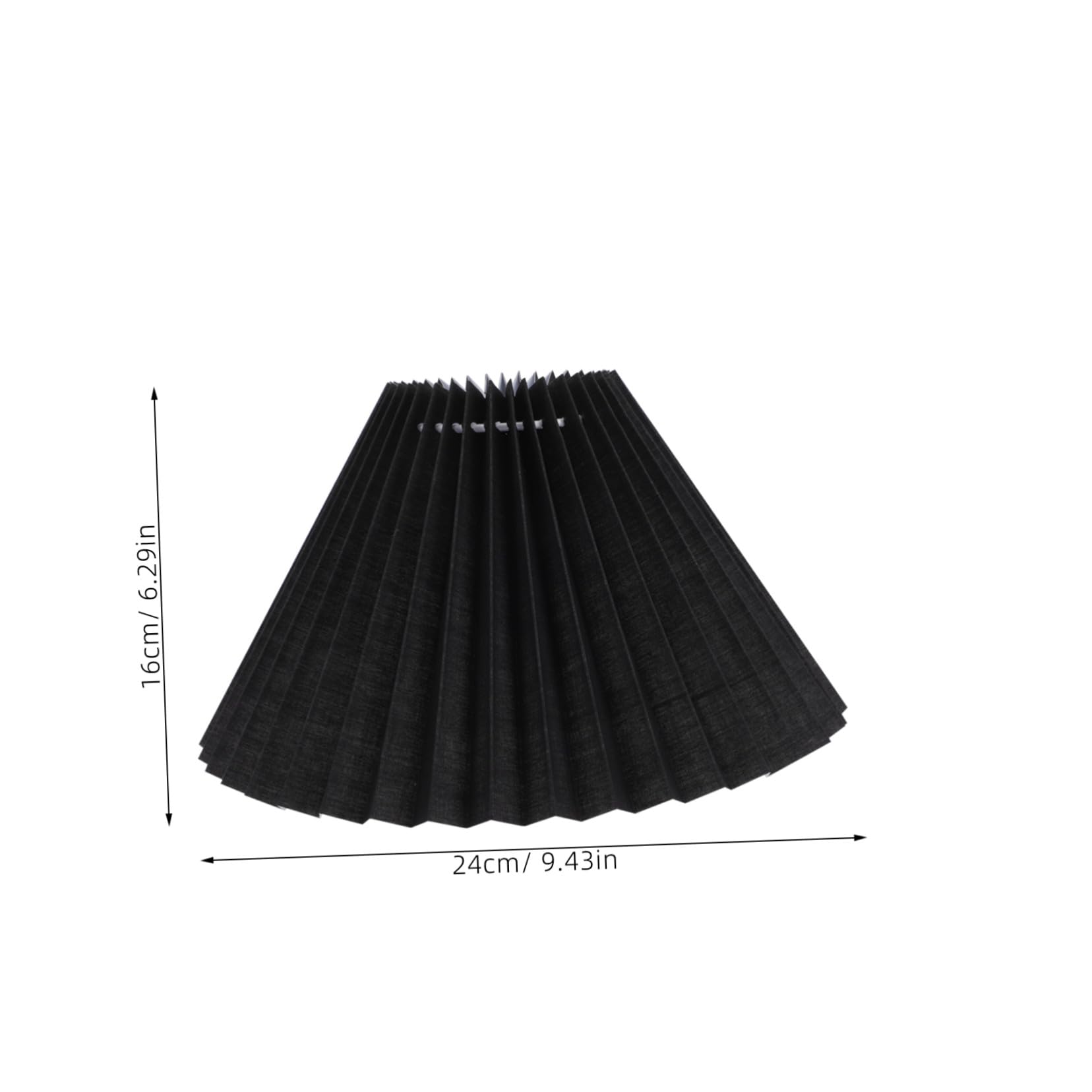 COOLHIYA Black Pleated Fabric Lampshade for Table and Floor Lamps